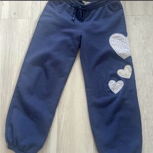 Aeropostale Demetra Dark Blue Joggers with Heart Accents